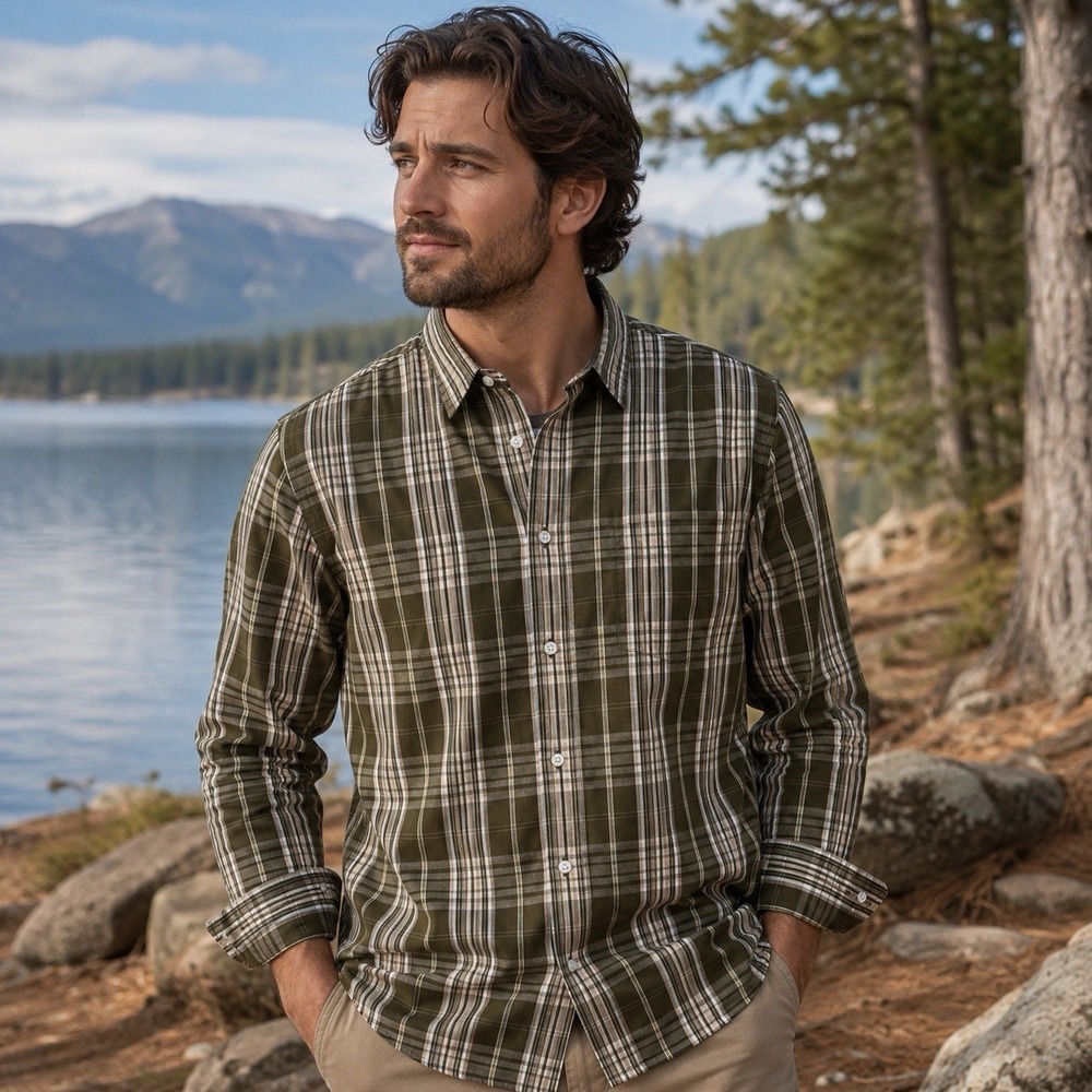 NWOT Canterbury of New‎ Zealand 100% Cotton Plaid Button up Casual Comfort XL
